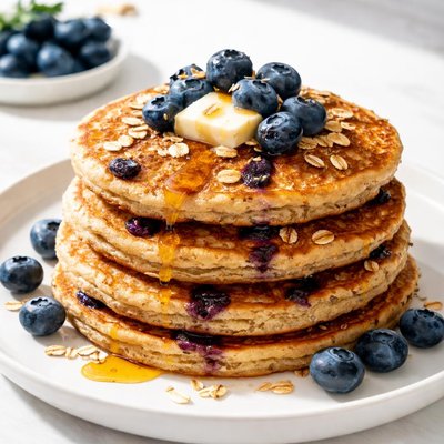 Blueberry multigrain pancakes