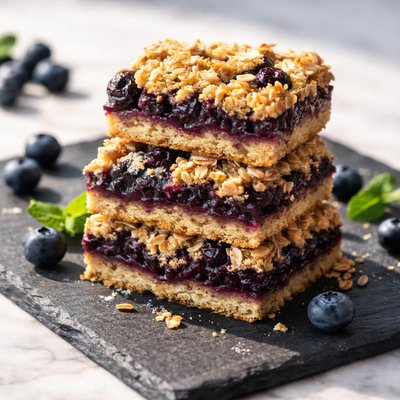 Blueberry oatmeal bar