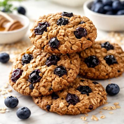 Blueberry oatmeal breakfast cookie