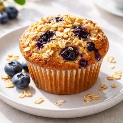 Blueberry oatmeal muffin