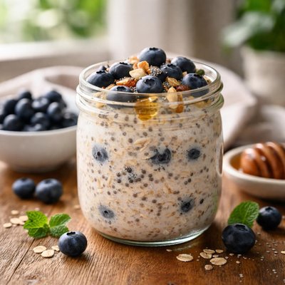 Blueberry overnight oats