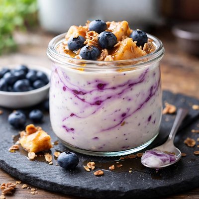 Blueberry pancake greek yogurt