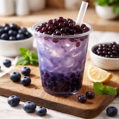 Blueberry popping boba