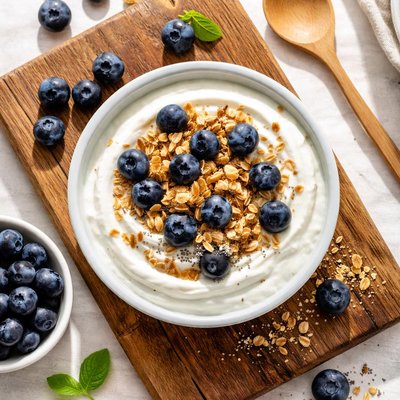 Blueberry protein greek yoghurt