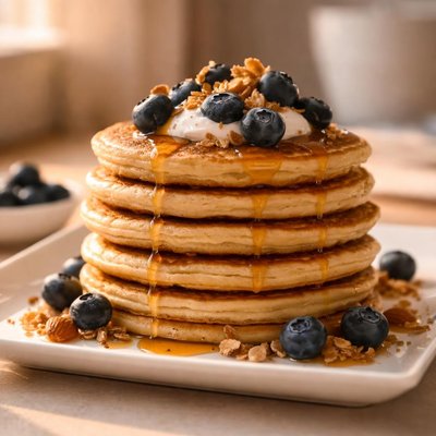 Blueberry protein pancakes