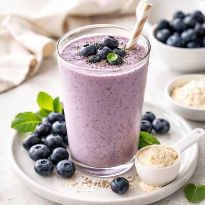Blueberry protein shake