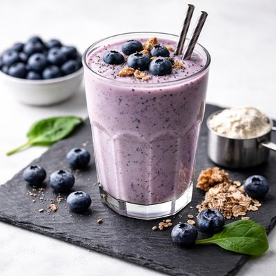 Blueberry protein smoothie