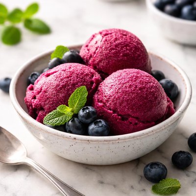 Blueberry sorbet
