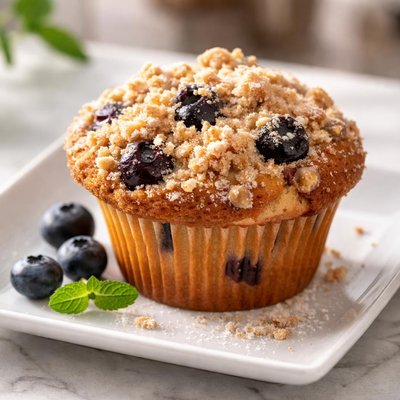 Blueberry strudel muffin