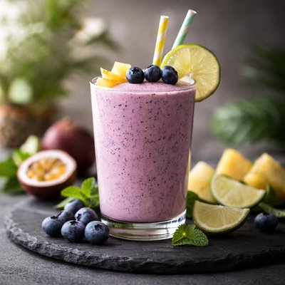 Blueberry tropical smoothie