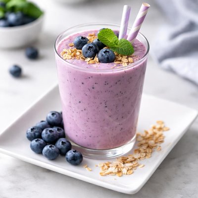 Blueberry yogurt smoothie