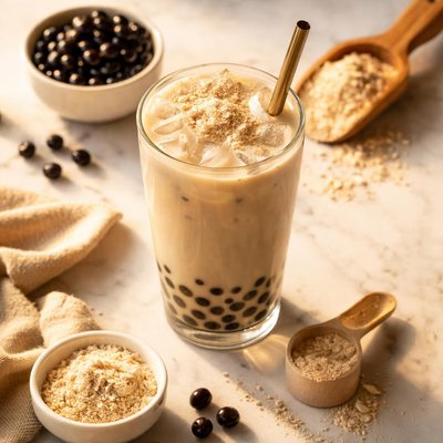 Boba protein milk tea