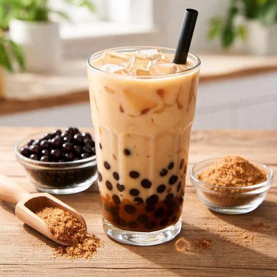 Boba tea with sugar