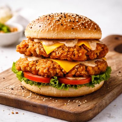 Bobashack double sesame chicken sandwich