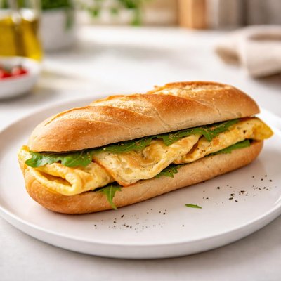 Bocadillo de tortilla francesa