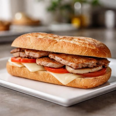 Bocadillo lomo y queso