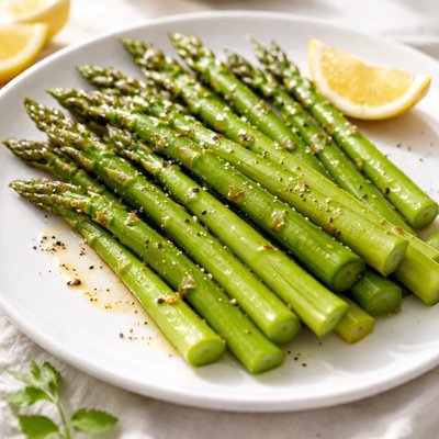 Boiled asparagus