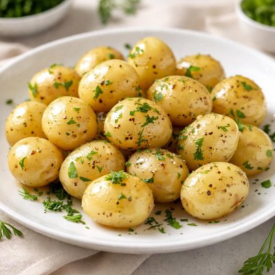 Boiled baby potatoes