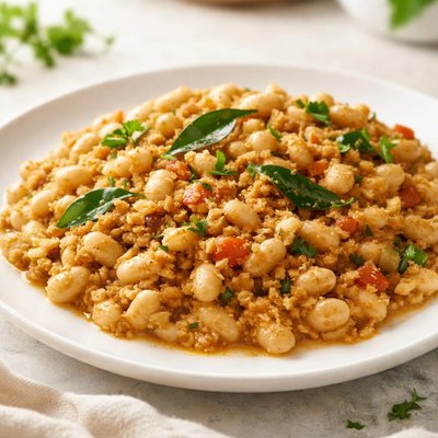 Boiled beans coconut meal