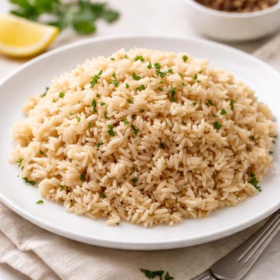 Boiled brown rice