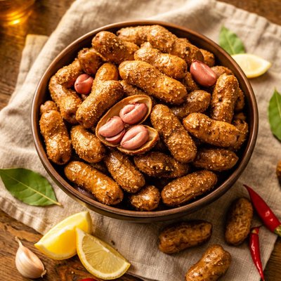 Boiled cajun peanuts
