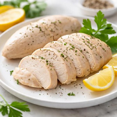 Boiled chicken breast