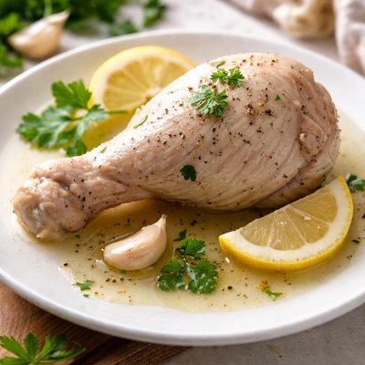 Boiled chicken leg