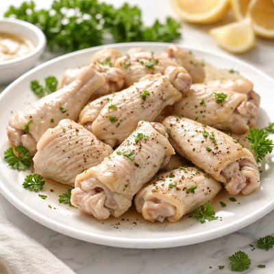 Boiled chicken wings