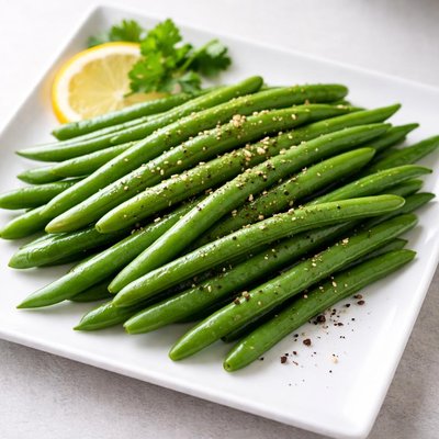 Boiled french beans