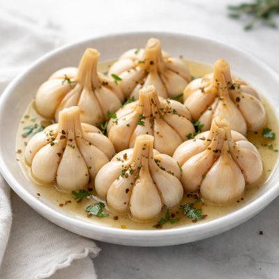 Boiled garlic