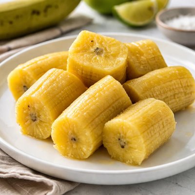 Boiled green plantain