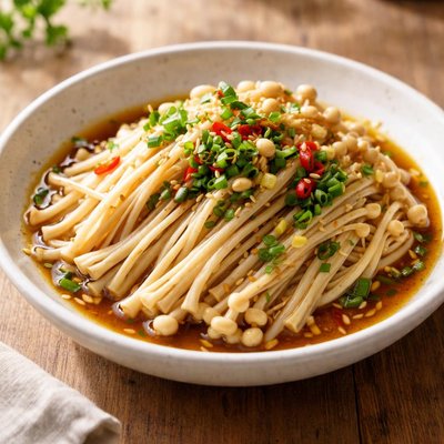 Boiled inoki mushroom