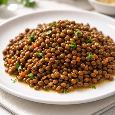 Boiled lentils