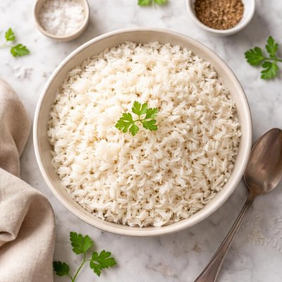 Boiled long grained rice
