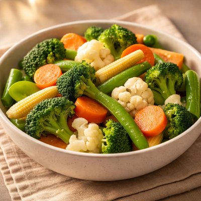 Boiled mixed veggies