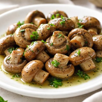 Boiled mushrooms
