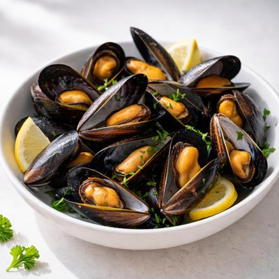 Boiled mussels