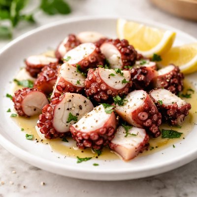 Boiled octopus