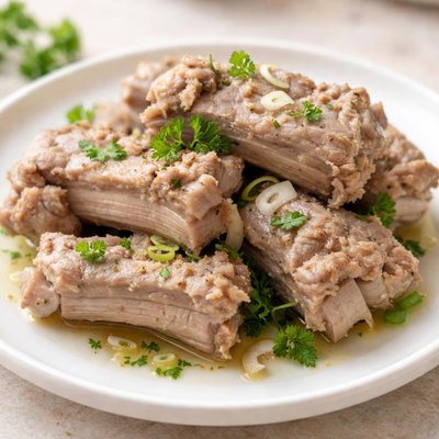 Boiled pork ribs