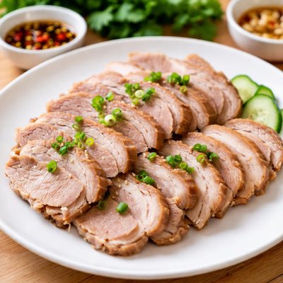 Boiled pork slices