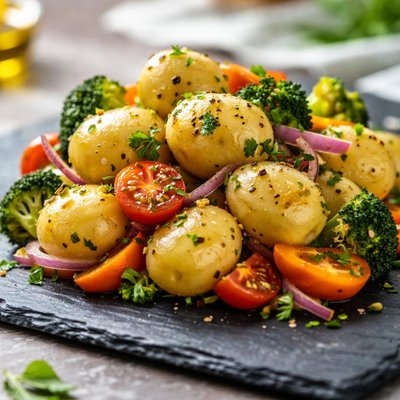 Boiled potato veggie