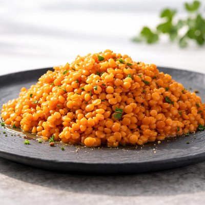 Boiled red lentils