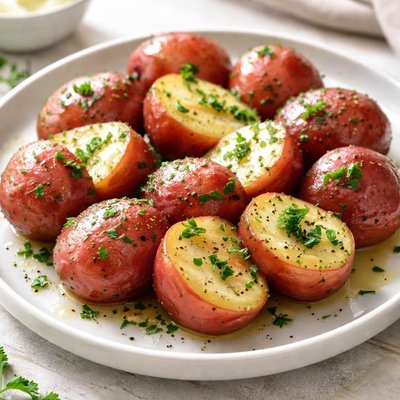 Boiled red potatoes