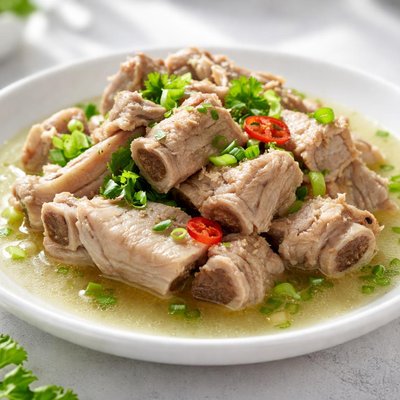 Boiled spare ribs