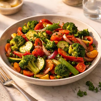 Boiled vegetable saute