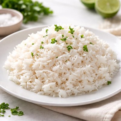 Boiled white rice