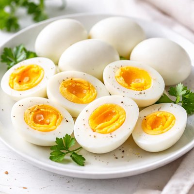 Boiled whole eggs