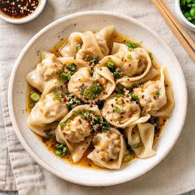 Boiled wontons
