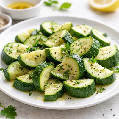 Boiled zucchini