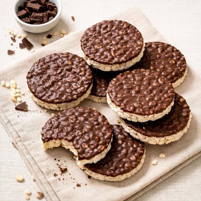 Bolacha de arroz com chocolate